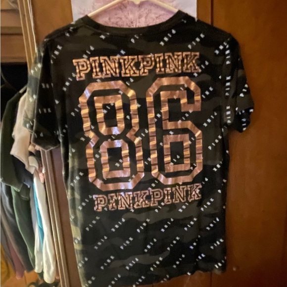 Pink Victoria Secret Bling Pocket Tee - Picture 2 of 3